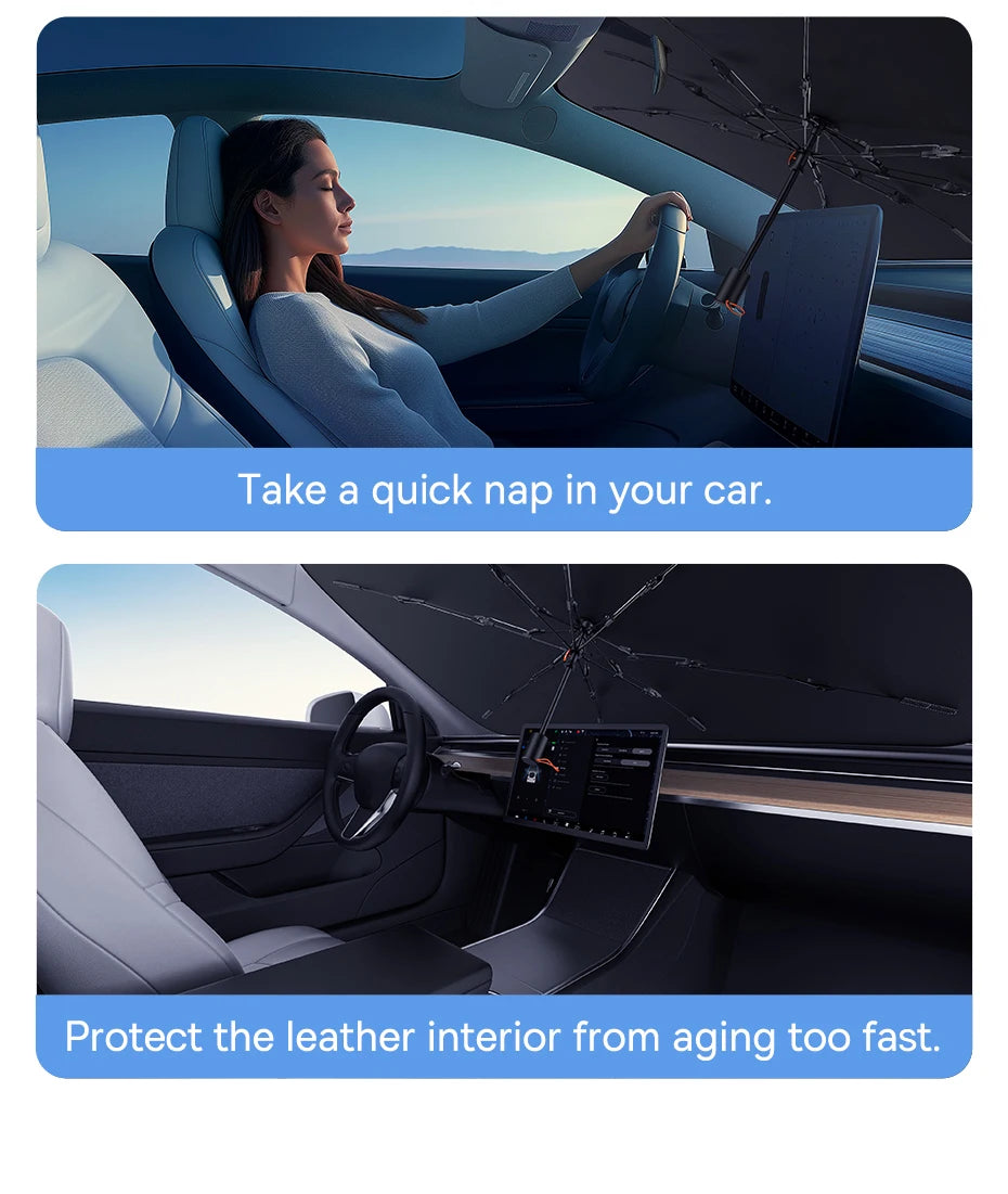 Baseus Windshield SunShade Umbrella Hemmed Edges Cover Protector Parasol Car Summer Sun Protection Front Window Sun Shade