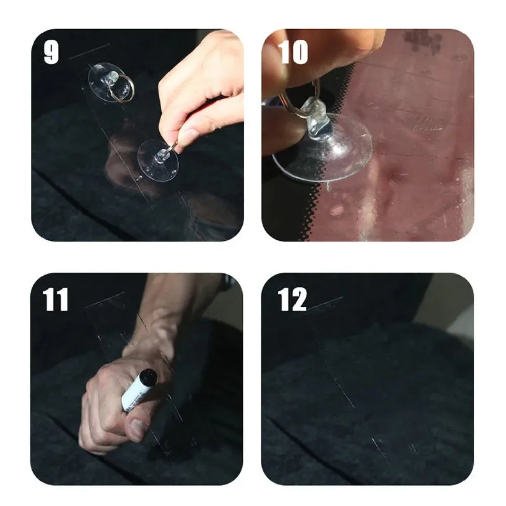 Windshield Car Crack Repair Kit DIY Window Mobile Screen Kit Cure Glue Car Glass Scratch Crack Repair Accessories Clean Neat