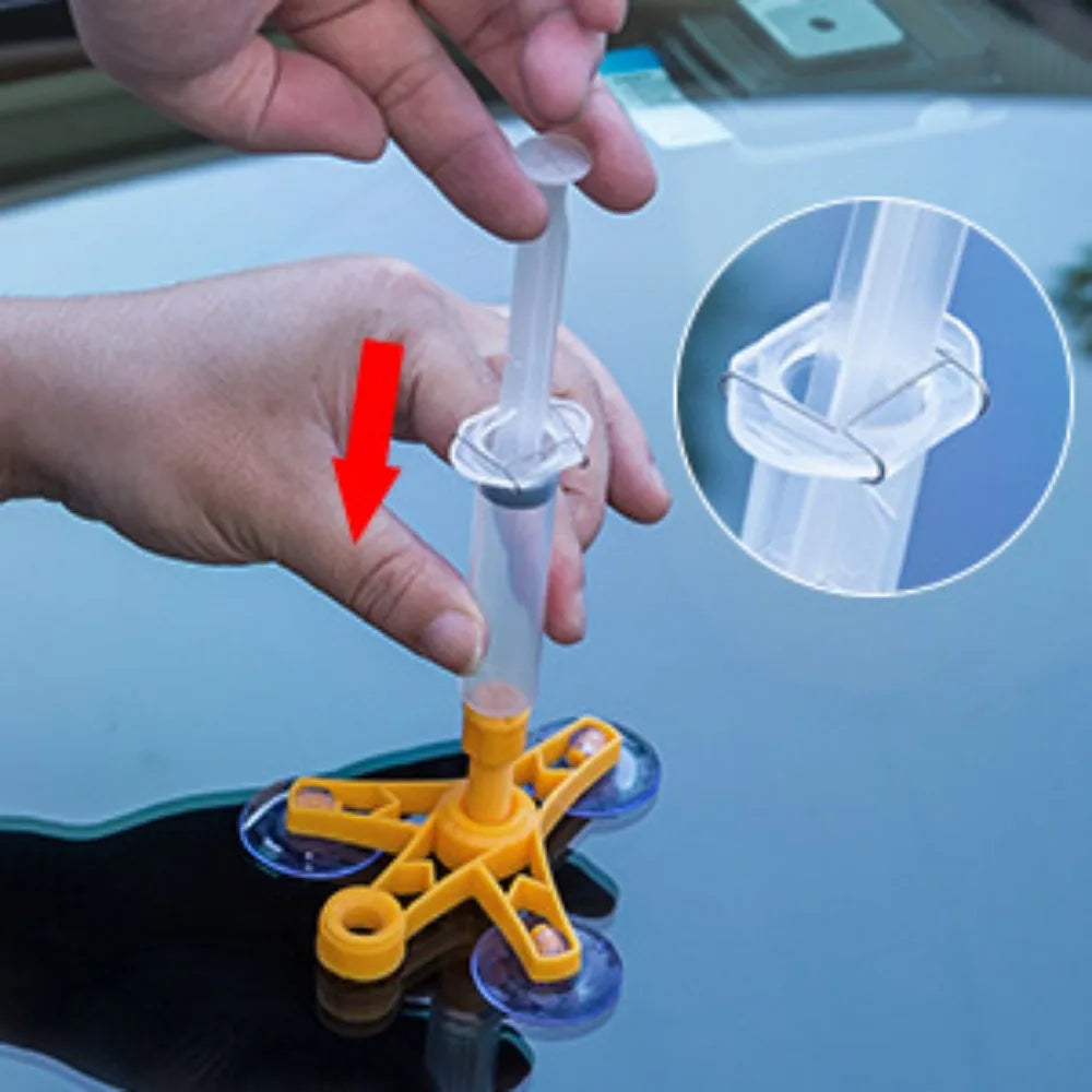 Windshield Car Crack Repair Kit DIY Window Mobile Screen Kit Cure Glue Car Glass Scratch Crack Repair Accessories Clean Neat