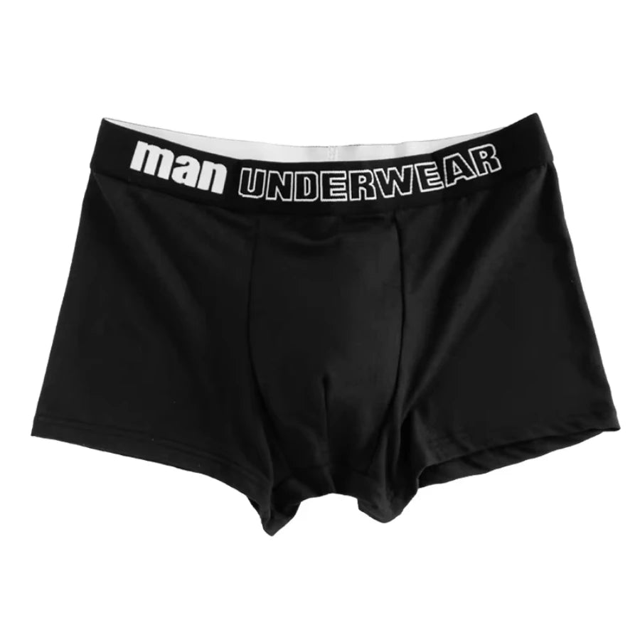 5 PCs Men's High Elastic Plain Color Comfortable Boxer Briefs Panties Breathable Pantyhose