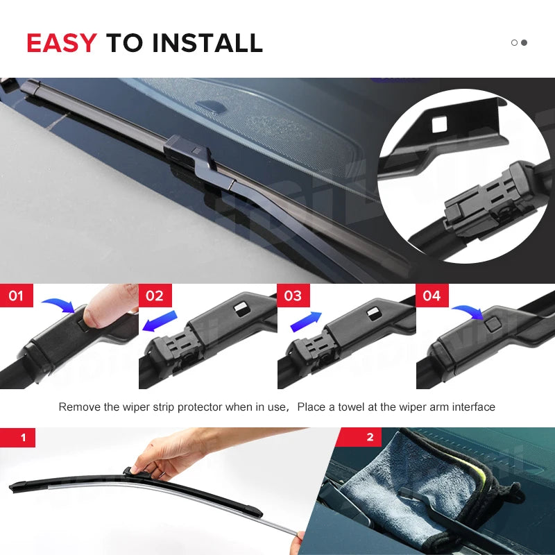 Wiper LHD Front Wiper Blades For Volvo XC60 2012-2017 2016 2015 Windshield Windscreen Window Brushes26"+20"+14"