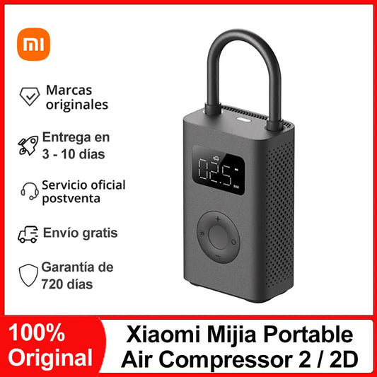 Xiaomi Mijia Portable Electric Air Compressor 2/2D, Air Pump 2, Smart Digital Tire Pressure Detection Inflator For Car, Bicycle
