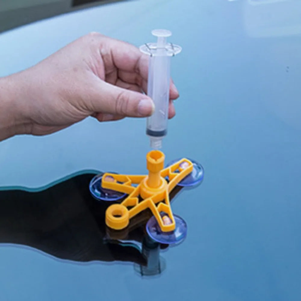 Windshield Car Crack Repair Kit DIY Window Mobile Screen Kit Cure Glue Car Glass Scratch Crack Repair Accessories Clean Neat