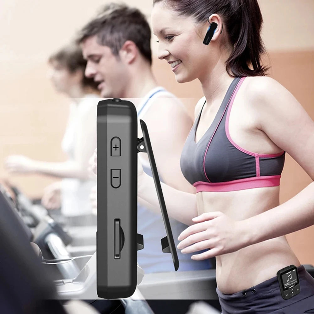X52 Sport Bluetooth MP3 Player Portable Back clip Mini Music Walkman With Screen Support FM,Recording,Clock,Pedometer Radio