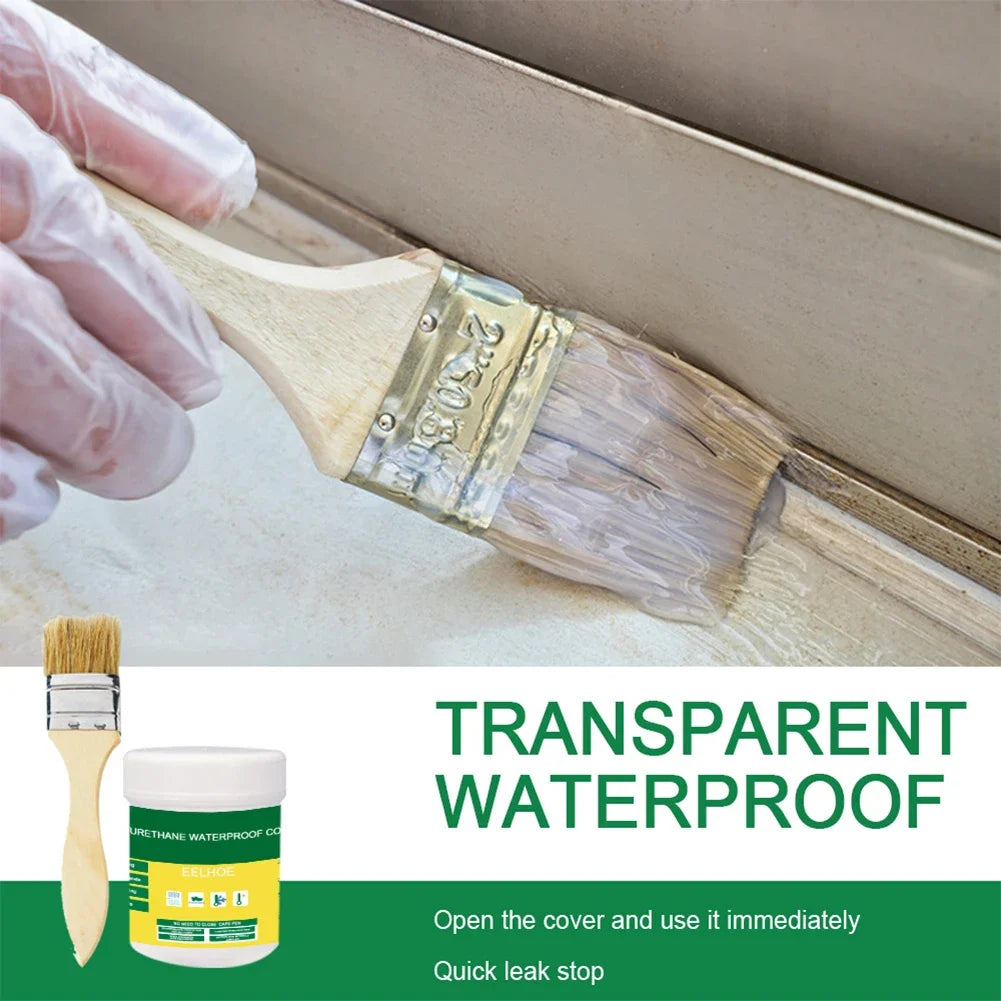 1/2/3Pcs Waterproof Coating Sealant Agent Transparent Invisible Paste Glue With Brush Restore Adhesive Roof Bathroom 30/100/300g
