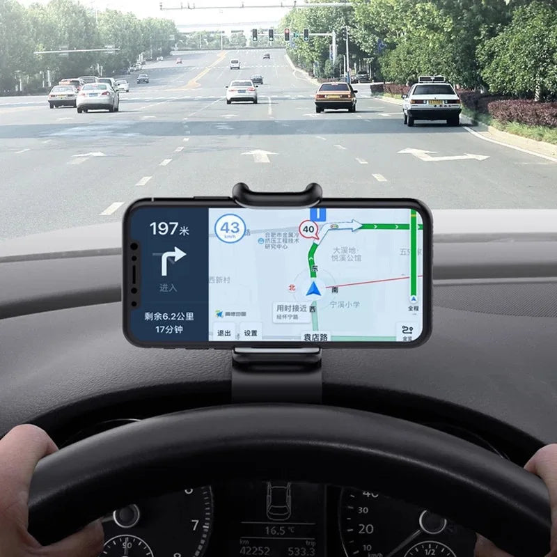 360 pyörivä autopuhelinteline Universaali matkapuhelinteline Autoteline Kojelauta tuki Auto Grip -matkapuhelimen kiinteälle kannakkeelle