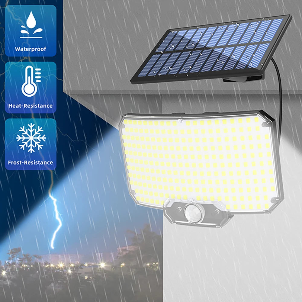 Solar Lights 234LED Solar Security Lights Outdoor Garden Motion Sensor 3 Modes Waterproof Split Solar Flood Wall Lights Garage