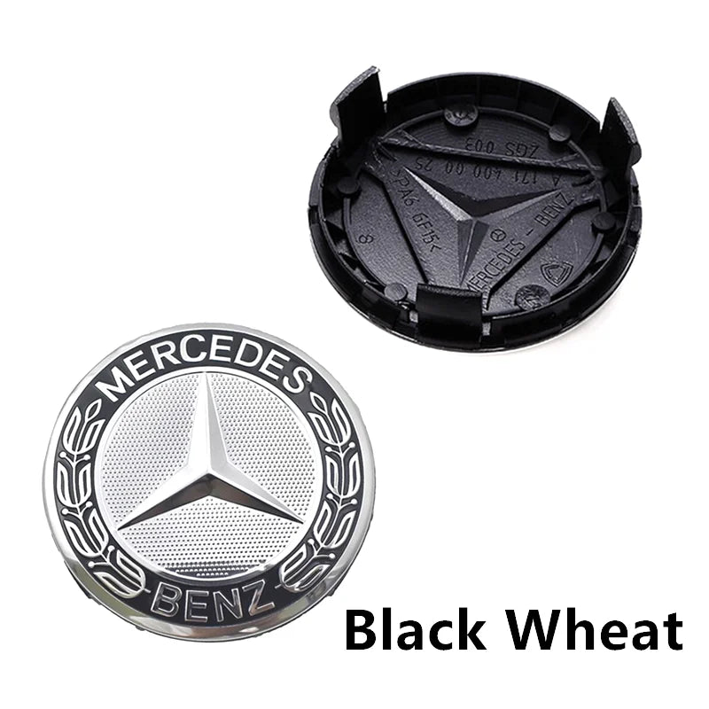 40pcs 56mm 60mm 68mm 75mm 3Pin For Wheel Hub Center Caps Mercedes Benz Emblem Car Rim Hubcap Badge Logo Auto Styling Accessories