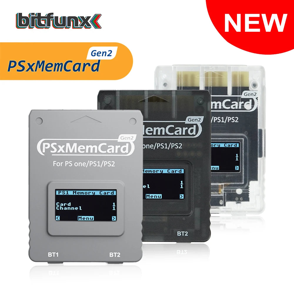 Bitfunx PSxMemCard Gen2 Sd2psXtd to Store Saves for PS1 and PS2 Games for PlayStation1 PS one Playstation2 Game Consoles