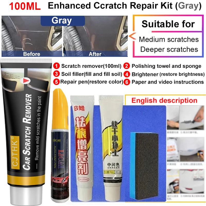 Car Scratch Remover Paint Care Tools Auto Swirl Remover Scratches Repair Polishing Anti Scratch Wax Auto Body Grinding Compound