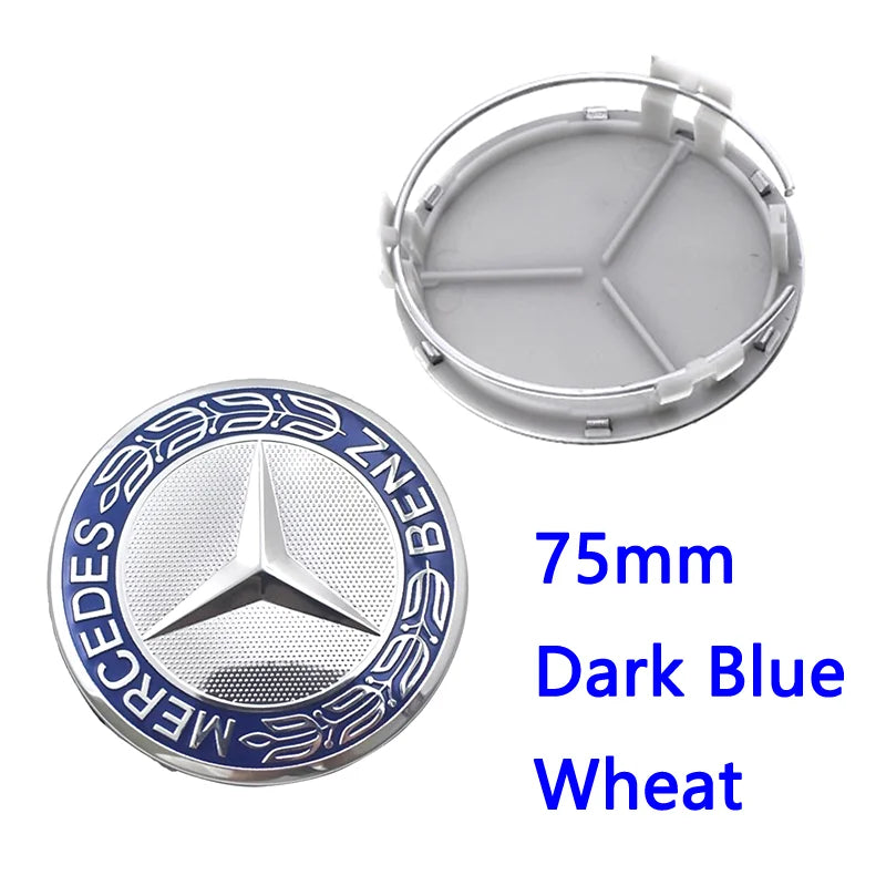 40pcs 56mm 60mm 68mm 75mm 3Pin For Wheel Hub Center Caps Mercedes Benz Emblem Car Rim Hubcap Badge Logo Auto Styling Accessories