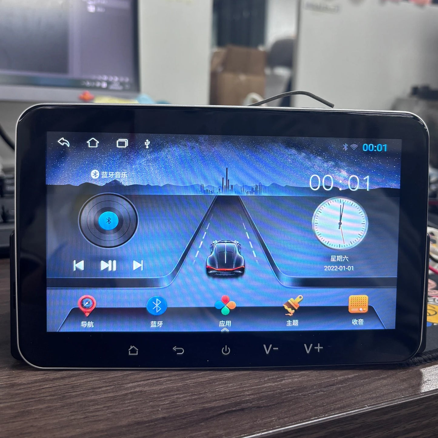 Podofo 2+32G Android Car Radio 7'' 1Din Multimedia Player Carplay Android Auto GPS Navigation WIFI EQ Split Screen Car Stereo