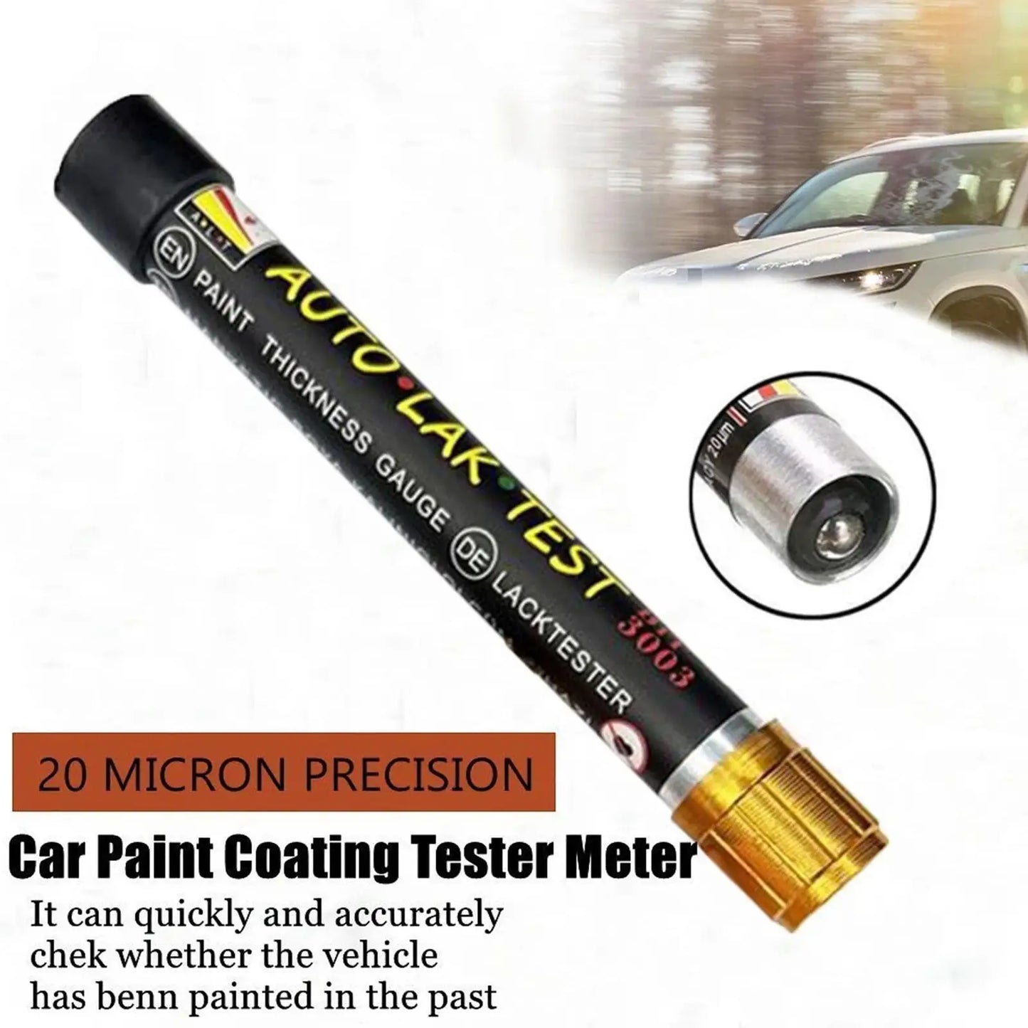 Portable Car Paint Thickness Tester Pen With Scale Indicator For Car Lak Test Bit Tester Meter Thickness Meter Gauge Tools
