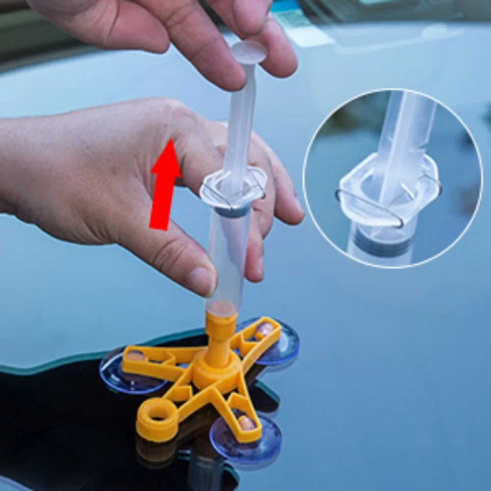 Windshield Car Crack Repair Kit DIY Window Mobile Screen Kit Cure Glue Car Glass Scratch Crack Repair Accessories Clean Neat