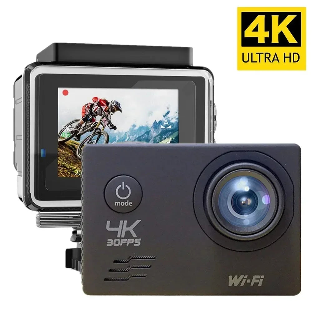 Action Camera Ultra HD 4K/30fps WiFi 2.0-inch 170D Underwater Waterproof Helmet Video Recording Cycling skiing Cameras Sport Cam