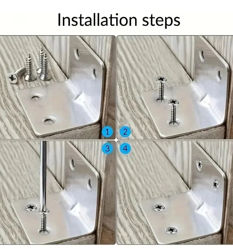 20pcs Angle Iron Board Table, Chair, Cabinet, Wardrobe, Fixed Connector, 90-degree Angle Iron Plate Bracket