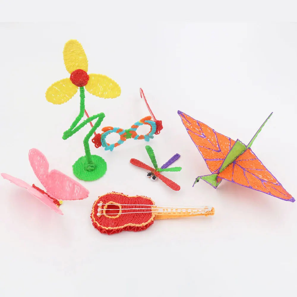 2025 New 3D Printing Pen DIY Three-dimensional Painting Children Toys With LCD Screen Power Adapter 200M PLA Filament Toys Gift