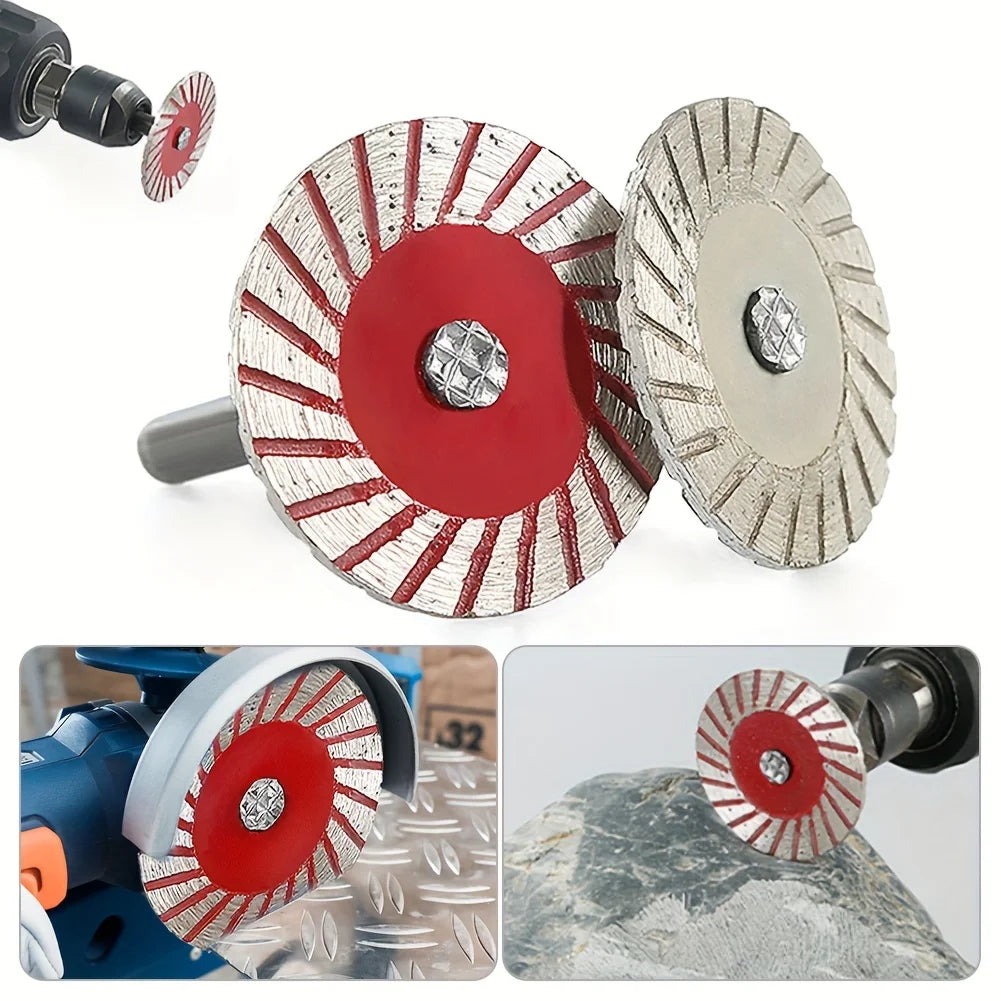 40mm Diamond Cutting Discs, Turbo Mini Carving Saw Blade For Granite Marble Ceramic Tile, Stone Carving Tool With 6mm Shank