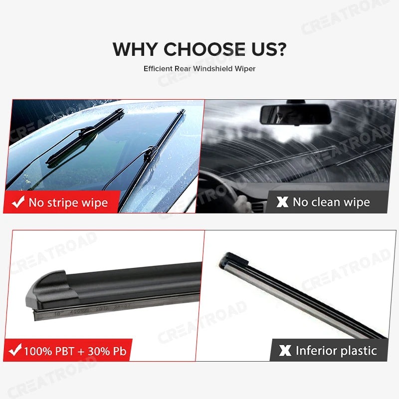 Wiper LHD Front & Rear Wiper Blades Set For VW Golf MK 7 2012 - 2020 Windshield Windscreen Window Brushes 26"+18"+11"