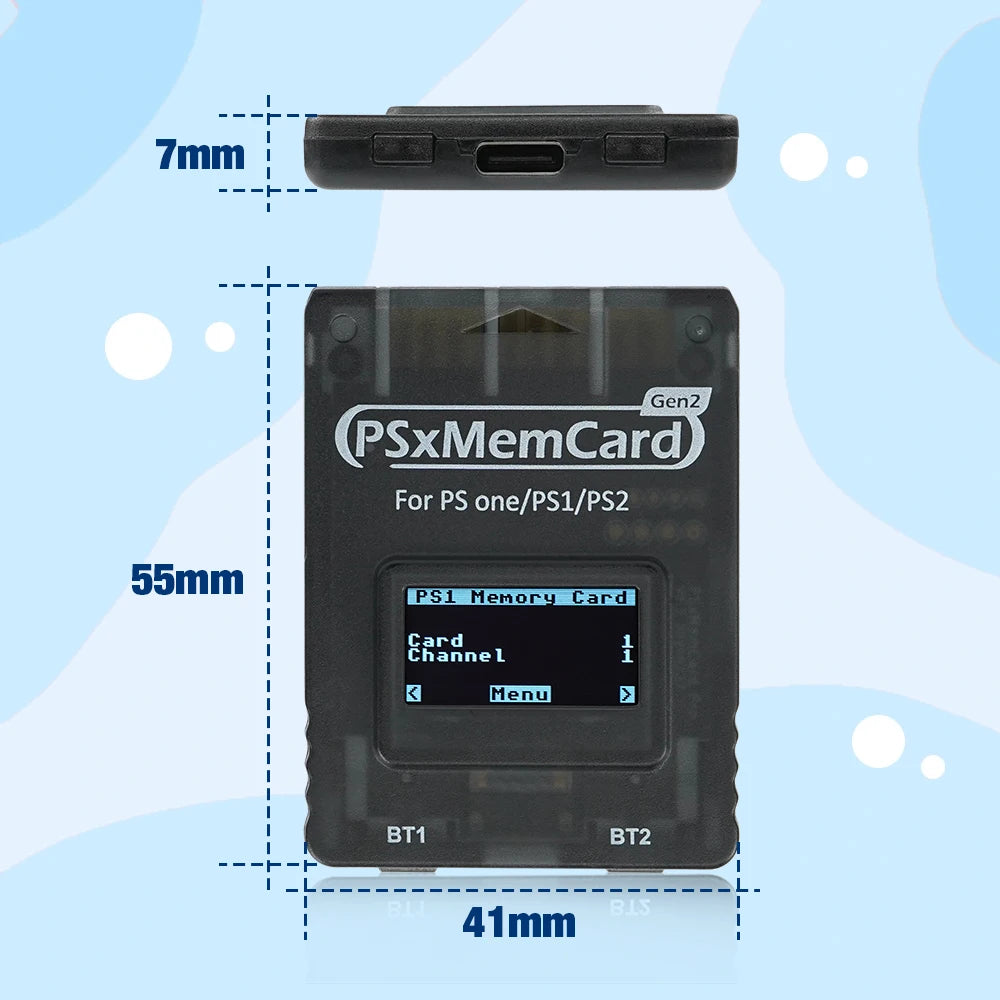 Bitfunx PSxMemCard Gen2 Sd2psXtd to Store Saves for PS1 and PS2 Games for PlayStation1 PS one Playstation2 Game Consoles