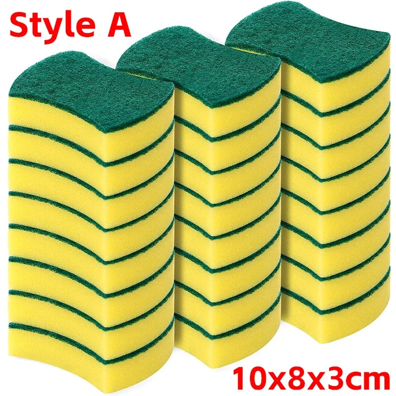 Highly absorbent double-sided sponge magic cleaning pot rust sponge cleaning brush kitchen grease cleaning tool