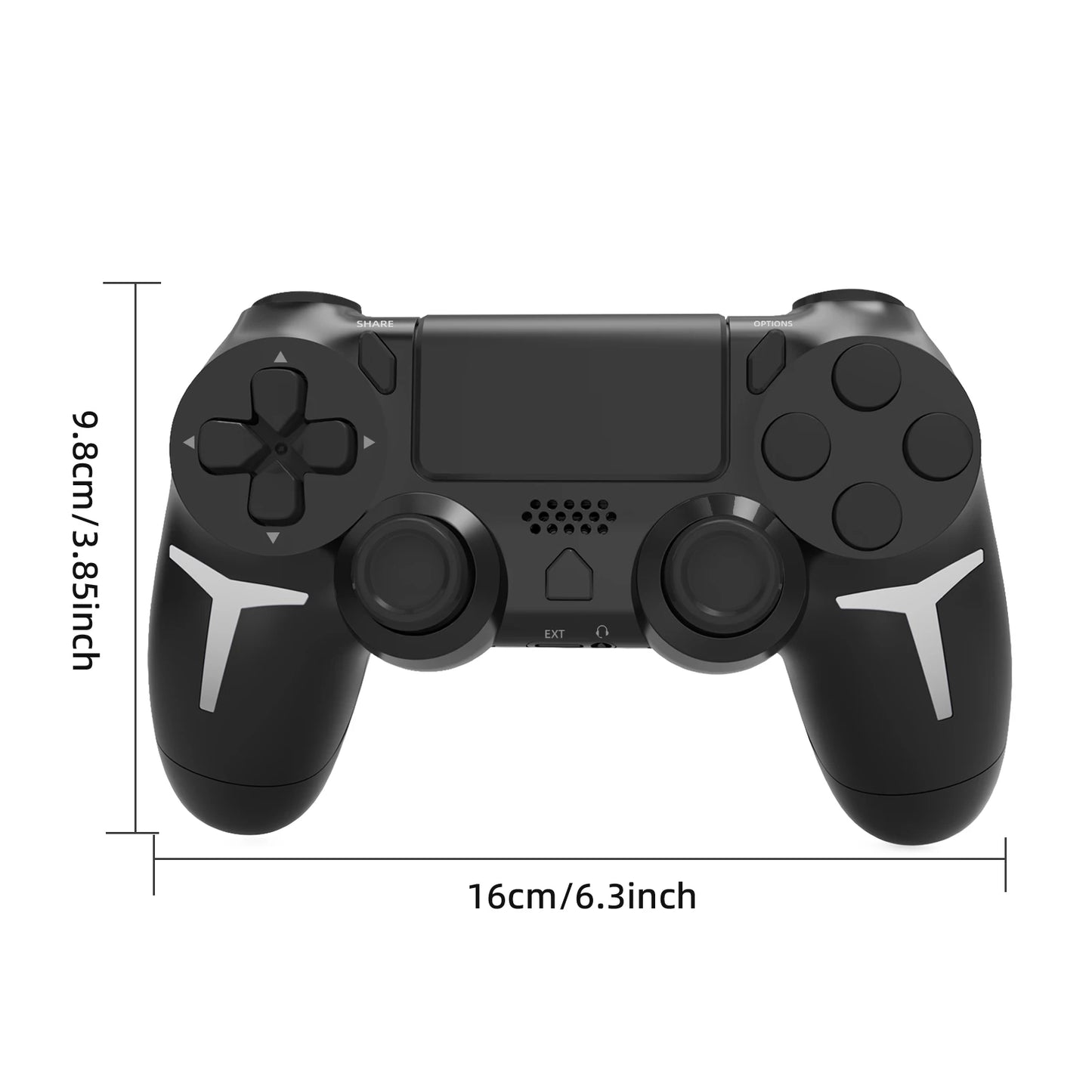 GAMINJA 6-akselinen gyroskooppi Dual Vibration Kosketuslevyllä Langaton peliohjain Bluetooth-ohjain PS4 PS3 -konsolitietokoneelle