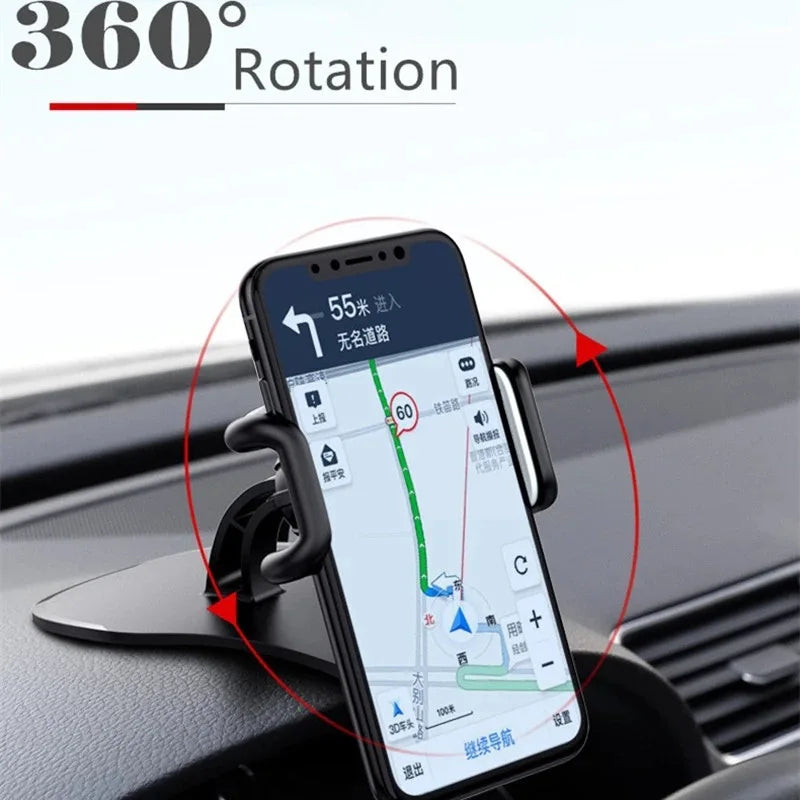 360 pyörivä autopuhelinteline Universaali matkapuhelinteline Autoteline Kojelauta tuki Auto Grip -matkapuhelimen kiinteälle kannakkeelle