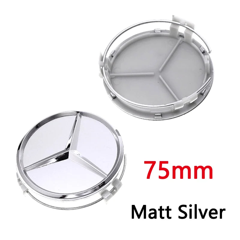40pcs 56mm 60mm 68mm 75mm 3Pin For Wheel Hub Center Caps Mercedes Benz Emblem Car Rim Hubcap Badge Logo Auto Styling Accessories