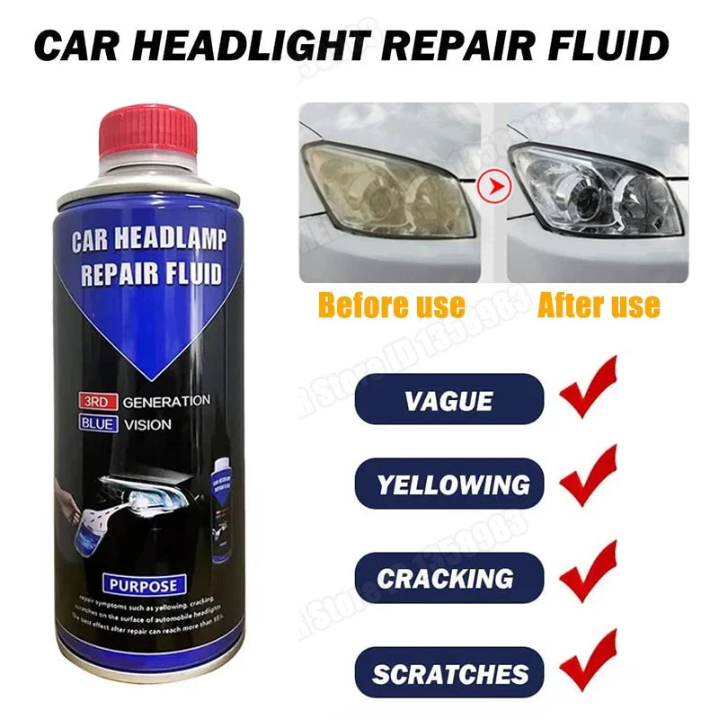 Car Headlight Polish Restoration Kit Automotive Headlight Care Tool Headlight Restoration Set Car Headlight Restoration Liquid