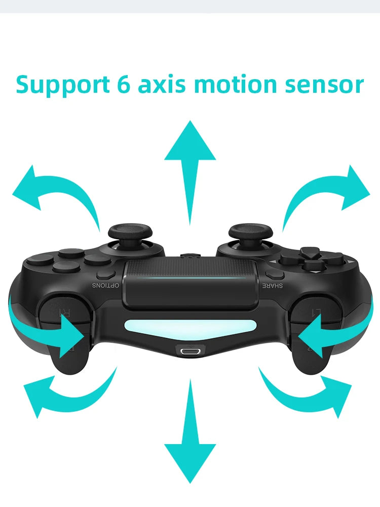 Bluetooth-yhteensopiva peliohjain PS4/Slim/Pro langattomalle peliohjaimelle PC:lle Dual Vibration Joystick IOS/Androidille