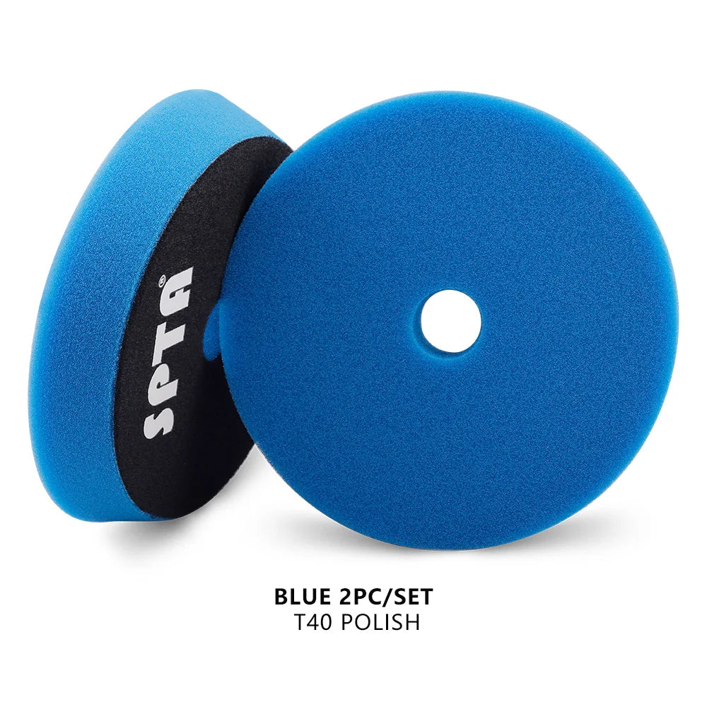 (Bulk Sale) SPTA 3"/5"/6" Car Spong Buffing Polishing Pad T-Shape Flat PolishPad Hook&Loop Removes Scratche For Polishing/Waxing