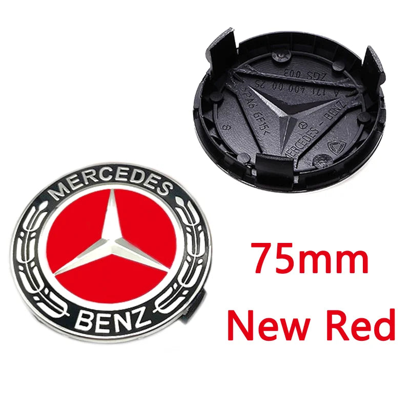40pcs 56mm 60mm 68mm 75mm 3Pin For Wheel Hub Center Caps Mercedes Benz Emblem Car Rim Hubcap Badge Logo Auto Styling Accessories