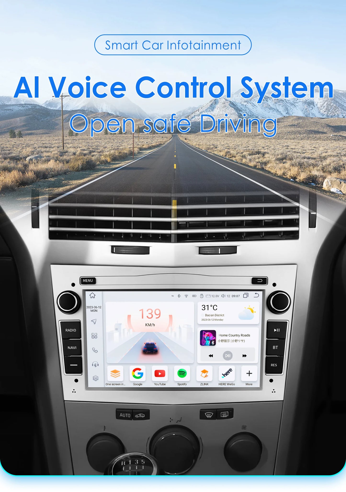 8G+128G 2Din Android 13 Car GPS Navigation Autoradio for Opel Astra H G J Antara Vectra C B Vivaro Corsa C D Zafira B Stereo RDS