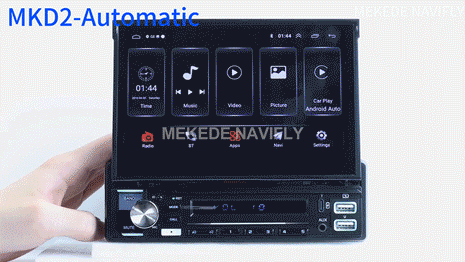 MEKEDE 1Din 7" Retractable Screen MP5 Player Car Radio Android Auto Carplay Universal GPS Navi Car Multimedia Intelligent System