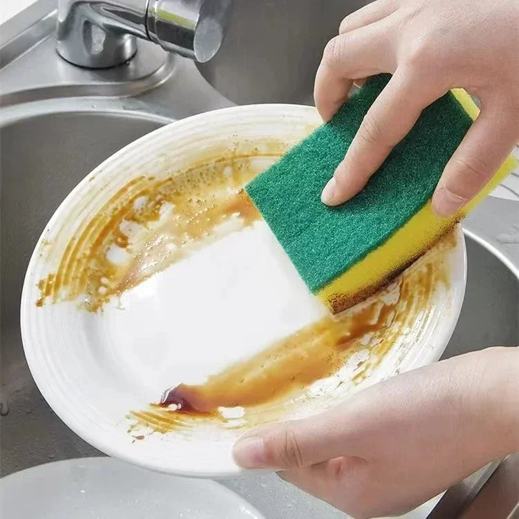 Highly absorbent double-sided sponge magic cleaning pot rust sponge cleaning brush kitchen grease cleaning tool