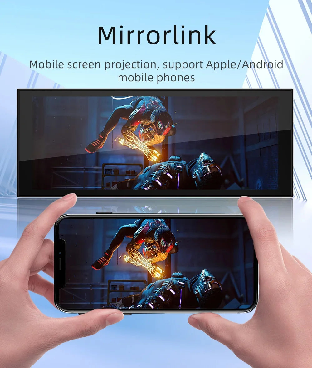 1 Din Android Car Radio Wireless CarPlay Mirror Link Bluetooth WiFi Android-Auto 6.86 Inches GPS Navigation Multimedia Player