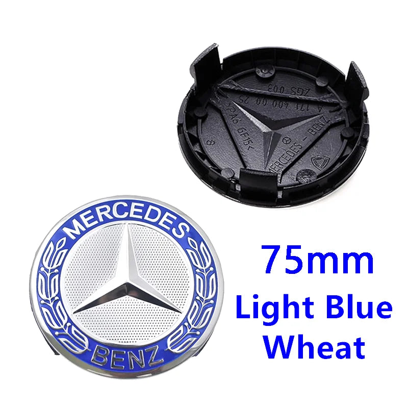 40pcs 56mm 60mm 68mm 75mm 3Pin For Wheel Hub Center Caps Mercedes Benz Emblem Car Rim Hubcap Badge Logo Auto Styling Accessories
