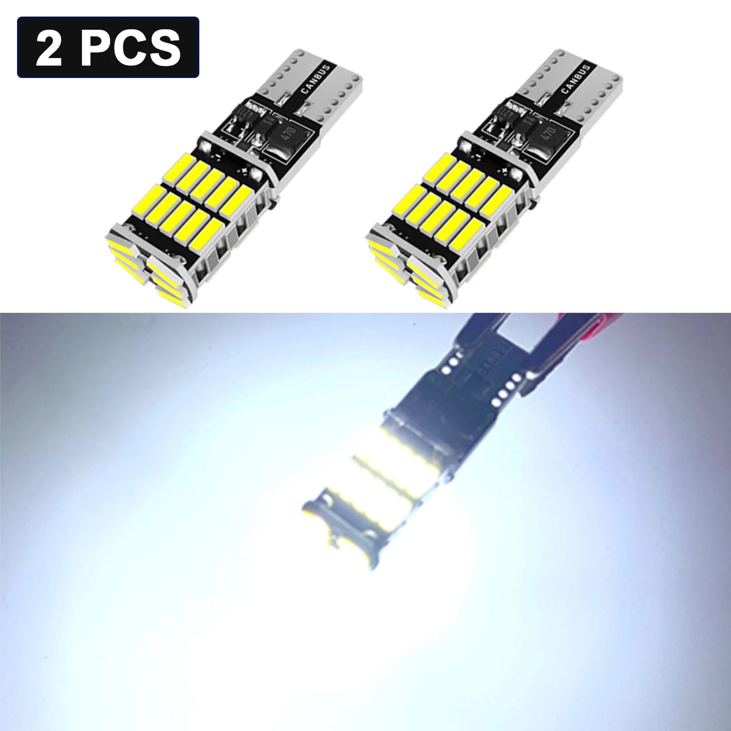 2/4/6/8/10/20 PCS CANBUS T10 W5W LED Bulbs 12V 24V 4014-26SMD 6500K White Car Interior Dome Courtesy Trunk License Plate Lights