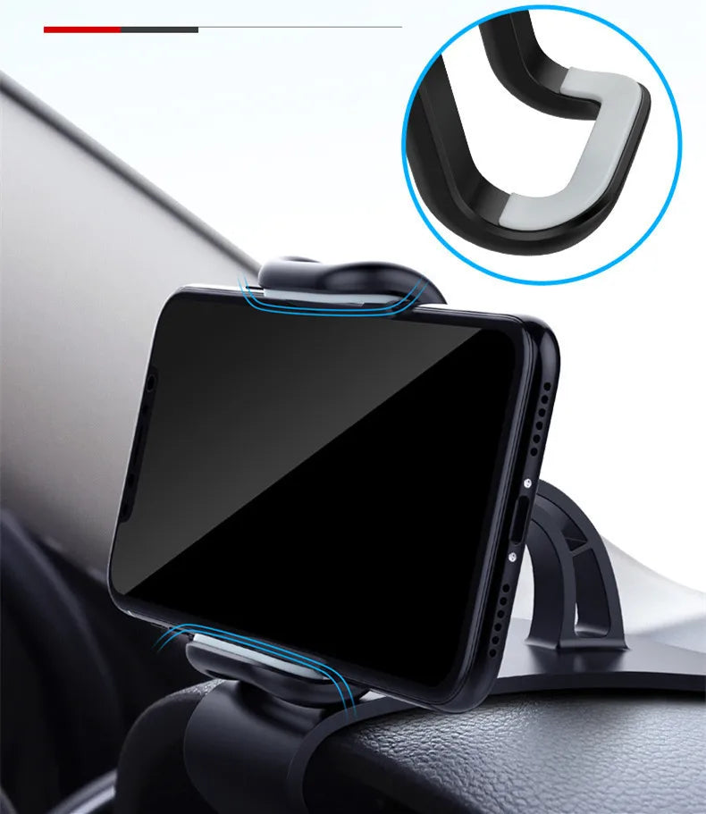 360 pyörivä autopuhelinteline Universaali matkapuhelinteline Autoteline Kojelauta tuki Auto Grip -matkapuhelimen kiinteälle kannakkeelle
