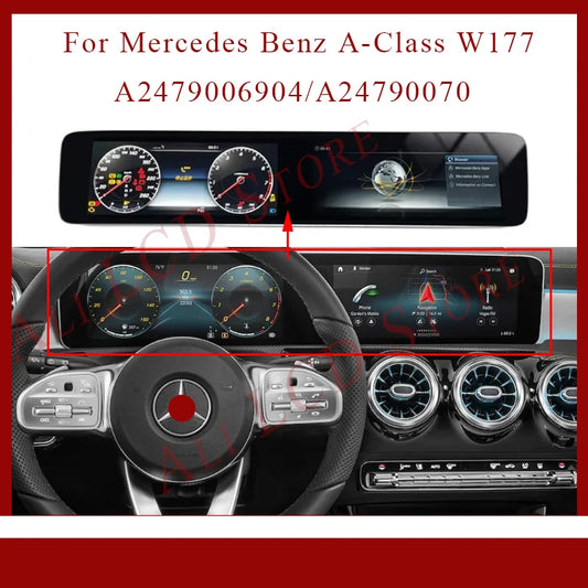 For Mercedes Benz A Class W 177 A2479006904 A24790070 LCD Display Screen Instrument Cluster Multimedia GPS Dashboard