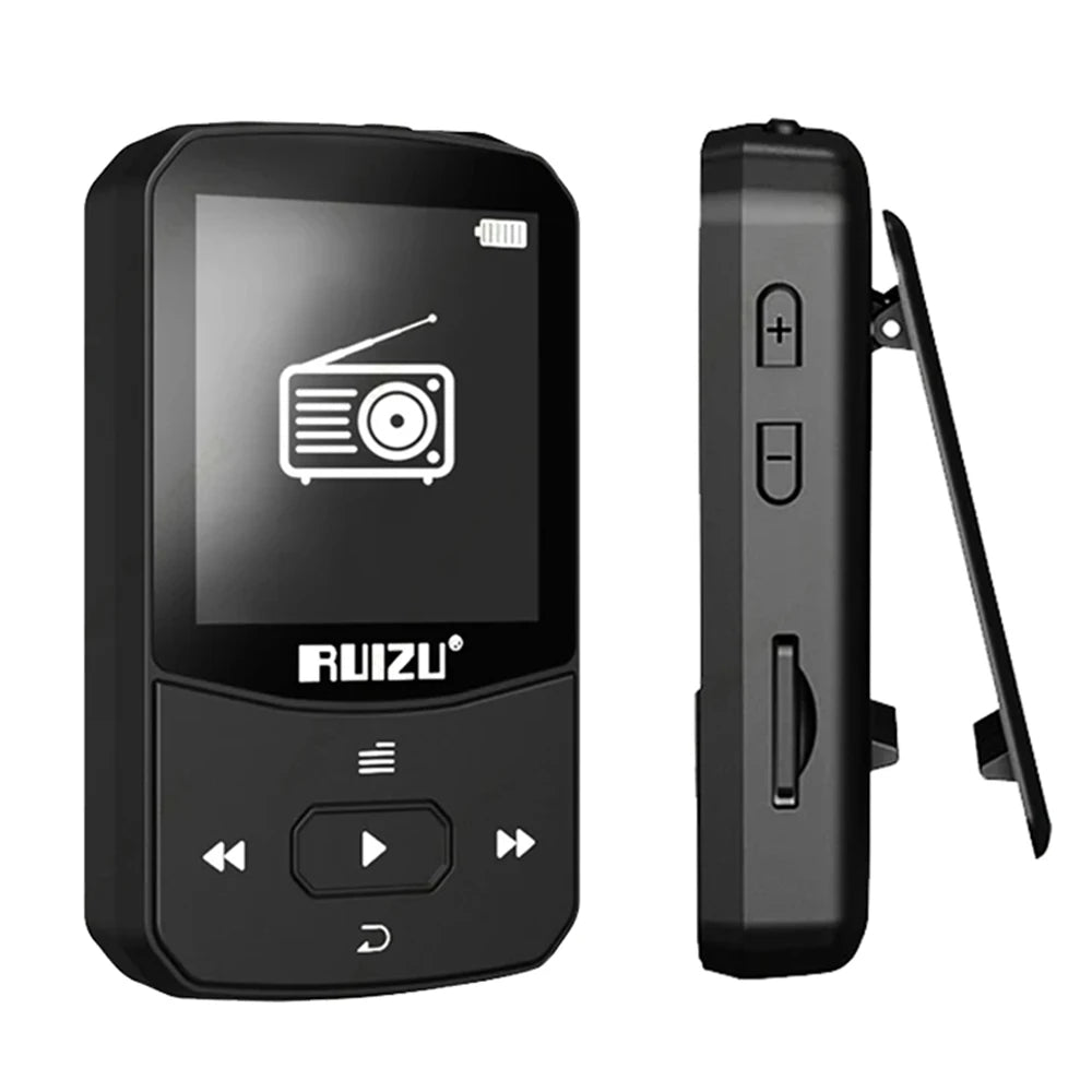X52 Sport Bluetooth MP3 Player Portable Back clip Mini Music Walkman With Screen Support FM,Recording,Clock,Pedometer Radio