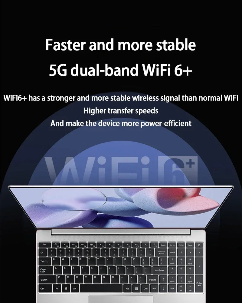 Brand 15.6" Inch Laptop 32GB RAM DDR4 2TB SSD ROM Windows 11 Pro Fingerprint Unlock Backlit Keyboard Portable Office Notebook
