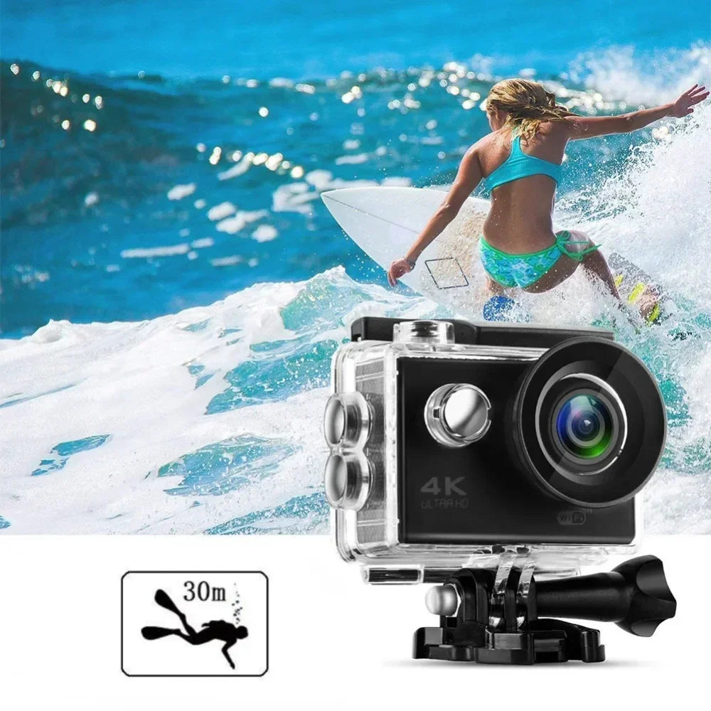 Action Camera Ultra HD 4K/30fps WiFi 2.0-inch 170D Underwater Waterproof Helmet Video Recording Cycling skiing Cameras Sport Cam