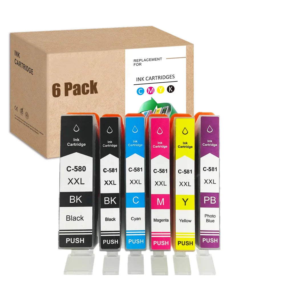 HS PGI-580XXL CLI-581XXL Compatible Ink Cartridges PGI580 CLI581 TS6100 TS6251 TR7500 TS8150 TS8250 TS8151 TS8100 TR8500 TS8152