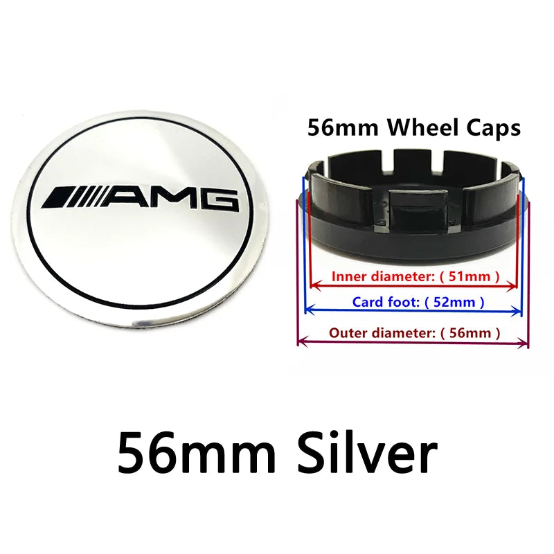 40pcs 56mm 60mm 68mm 75mm 3Pin For Wheel Hub Center Caps Mercedes Benz Emblem Car Rim Hubcap Badge Logo Auto Styling Accessories