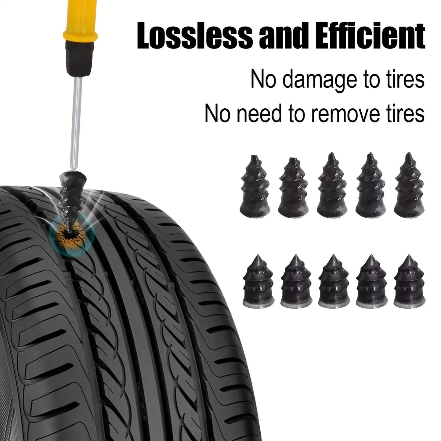 Car Tire Repair Kit Puncture Plug Tools Tyre Puncture Emergency for Tire Strips Stirring Glue Repair Tool Kit Car Accessories