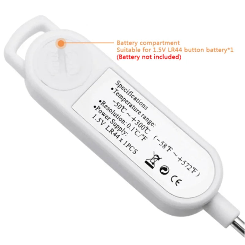 Food Thermometer Digital Real-Time Reading Meat And Beverage Thermometer With LCD Display And Probe Electronic Kitchen Thermomet