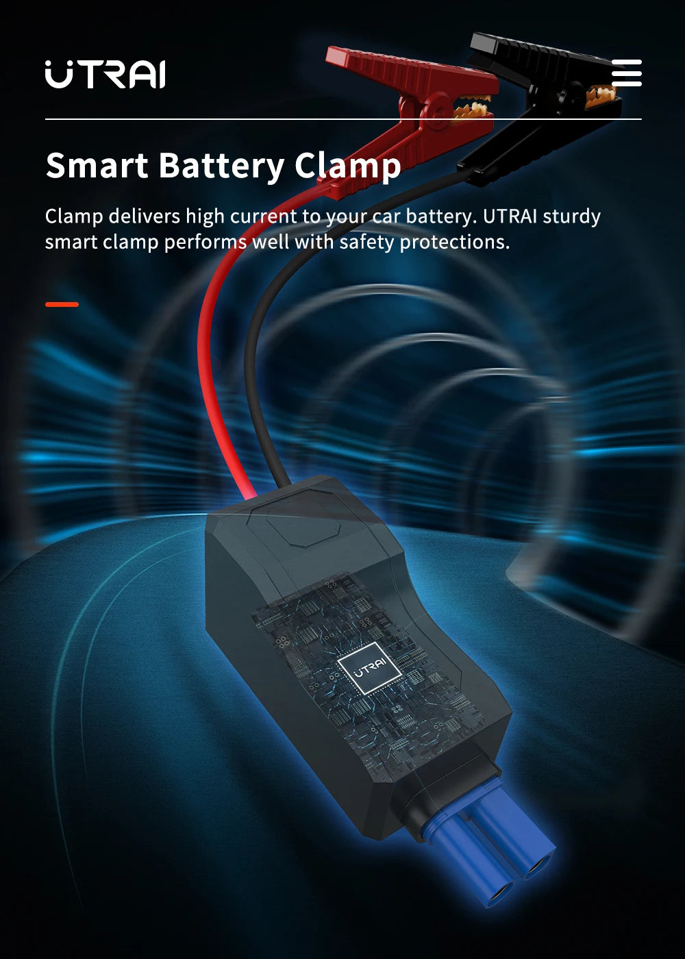 UTRAI 2000A Jump Starter Power Bank Portable Charger Starting Device For 8.0L/6.0L Emergency Car Battery Jump Starter