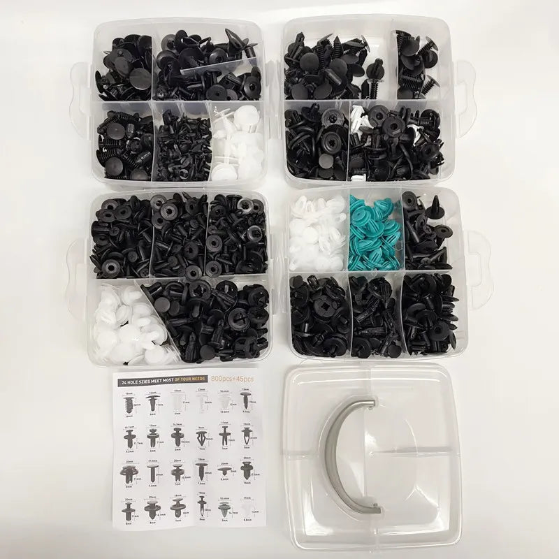 800pcs-100Pcs Car Fastener Clip Kit Fender Rivet Plastic Clips Auto Body Push Retainer Pin Rivet Bumper Door Trim Panel Repair