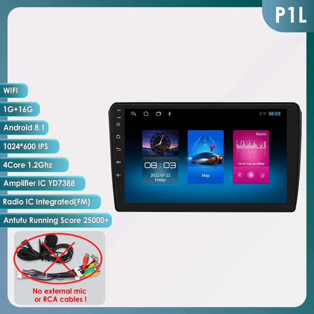 2Din Android 13 Car Radio For Audi A3 8P S3 RS3 2003-2013 Car Multimedia GPS 4G Wireless CarPlay Android Auto AI Voice autoradio